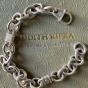Judith Ripka Sterling Silver Chain Bracelet 8”